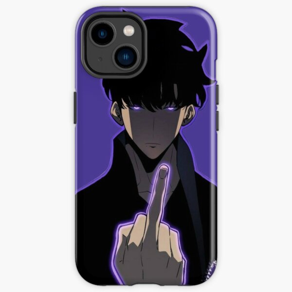 Solo Leveling - Sung Jin Woo Middle Finger iPhone Tough Case RB0310 product Offical solo leveling Merch