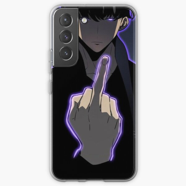 Solo Leveling Sung Jin Woo Middle Finger Samsung Galaxy Soft Case RB0310 product Offical solo leveling Merch