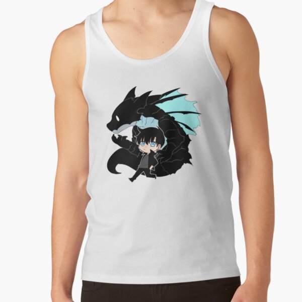 Solo Leveling - Hero And Dragon Chibi Design Tank Top RB0310 product Offical solo leveling Merch