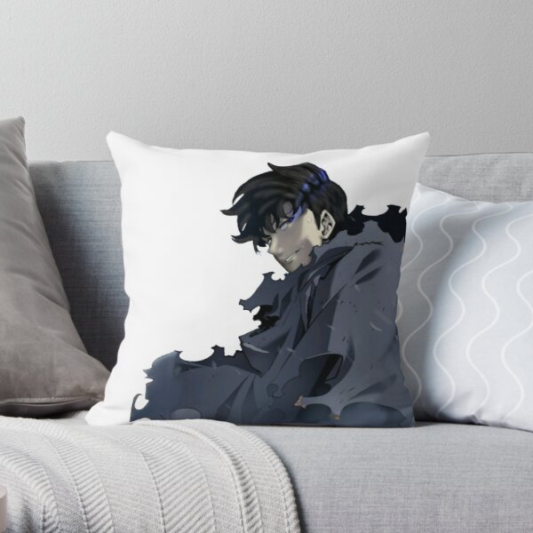 Solo leveling Sung jin Woo Throw Pillow RB0310 product Offical solo leveling Merch